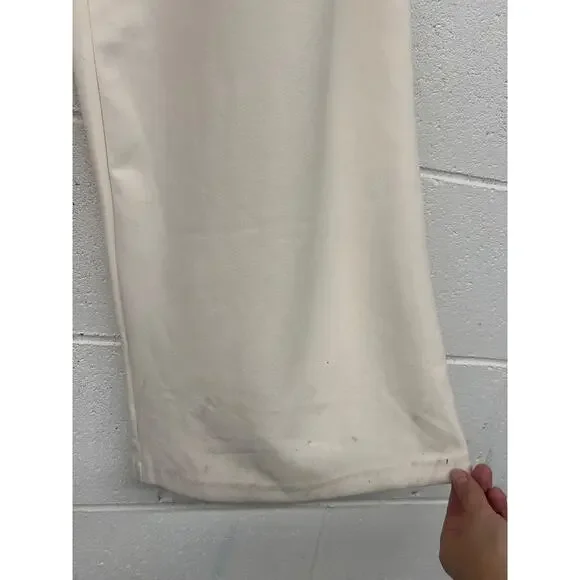 Express Sz XL Cream Strapless Double Breasted Wide Leg Swan Blazer Jumpsuit - Picture 3 of 7